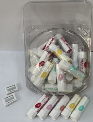 БАЛСАМ ЗА УСТНИ - 40бр  В ПРОМО СФЕРА - 5 АРОМАТА МИКС