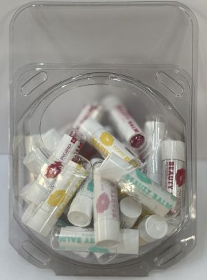 БАЛСАМ ЗА УСТНИ - 40бр  В ПРОМО СФЕРА - 5 АРОМАТА МИКС