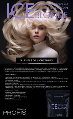 ICE BLOND - ОБЕЗПРАШЕН ЛИЛАВ БЛОНДОР ЗА ИЗСВЕТЛЯВАНЕ ДО 9+ТОНА 40гр