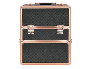 КОЗМЕТИЧЕН КУФАР XXL - DARK QULTED - ROSE -  41x24x34