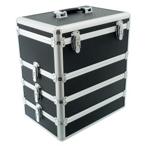 КОЗМЕТИЧЕН КУФАР XXL - 4 НИВА - BLACK 34x41x25 см