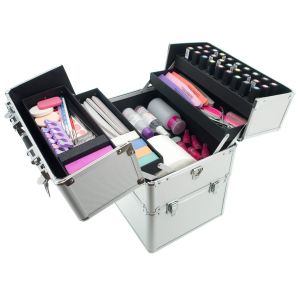 КОЗМЕТИЧЕН КУФАР XXL - SILVER DIAMOND - 34x41x25 см