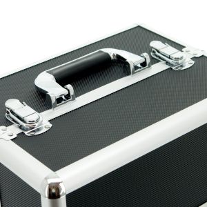 КОЗМЕТИЧЕН КУФАР XXL - РЕЛЕФ СРЕБЪРЕН  - 34x41x25 см