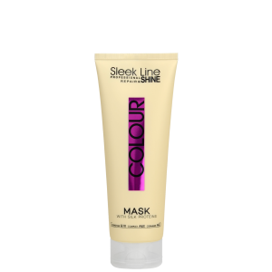SLEEK LINE COLOUR - МАСКА ЗА БОЯДИСАНИ КОСИ С UV-ФИЛТЪР, КОПРИНЕНИ ПРОТЕИНИ, КОЕНЗИМ Q10 И СЕРАМИДИ 250мл