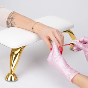 СТОЙКА ЗА МАНИКЮР Molly Nails БЯЛА/ЗЛАТНА