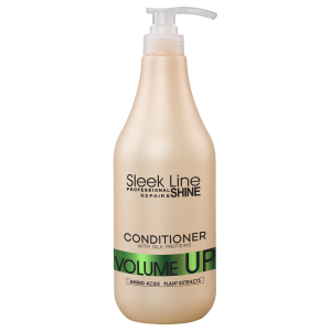 SLEEK LINE VOLUME UP - БАЛСАМ ЗА ТЪНКИ И БЕЗЖИЗНЕНИ КОСИ, ПРИДАВАЩ ОБЕМ С КОПРИНЕНИ ПРОТЕИНИ, АМИНОКИСЕЛИНИ И РАСТИТЕЛНИ ЕКСТРАКТИ 1000мл