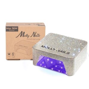 LED/UV ЛАМПА MOLLY NAILS V9 -  С ЦИРКОНИЙ - 36W