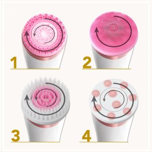 ЧЕТКА ЗА ЛИЦЕ 4 В 1 - LUMINEO PRO HOME SPA + ГЕЛ ЗА ЧУВСТВИТЕЛНА КОЖА 100 мл - РОЗОВА
