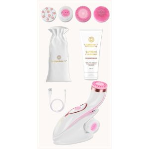 ЧЕТКА ЗА ЛИЦЕ 4 В 1 - LUMINEO PRO HOME SPA + ГЕЛ ЗА ЧУВСТВИТЕЛНА КОЖА 100 мл - РОЗОВА