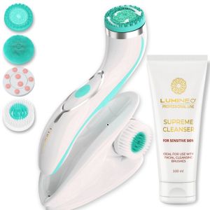 ЧЕТКА ЗА ЛИЦЕ 4 В 1 - LUMINEO PRO HOME SPA + ГЕЛ ЗА ЧУВСТВИТЕЛНА КОЖА 100 мл - ТЮРКОАЗ