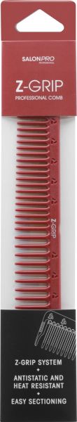АНТИСТАТИЧЕН ТЕРМОУСТОЙЧИВ ГРЕБЕН XANITALIA SALON PRO Z-GRIP 010 ЧЕРВЕН