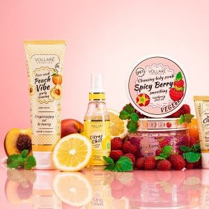 VOLLARE VEGEBAR SPICY BERRY BODY SCRUB - ПОЧИСТВАЩ ВЕГАН СКРАБ ЗА ТЯЛО С МАЛИНИ 200мл