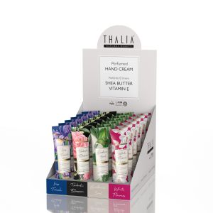 ДИСПЛЕЙ КРЕМОВЕ ЗА РЪЦЕ  С ШИЙ И ВИТАМИН Е - 4 ВИДА - 60мл - 24бр- THALIA NATURIA BEAUTY -