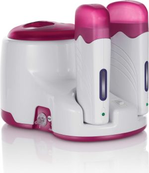 КОМБИНИРАН НАГРЕВАТЕЛ ЗА КОЛА МАСКА - КОНСЕРВА 800гр + 2 РОЛ-ОНА x 100гр - 150W - SALONX PRO