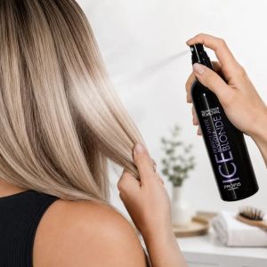 PROFIS ICE BLOND - МАТИРАЩ СПРЕЙ ЗА РАЗРЕСВАНЕ И ПОДХРАНВАНЕ НА РУСИ, СИВИ И ИЗСВЕТЛЕНИ КОСИ С МЛЕЧНА КИСЕЛИНА И НАР 250мл